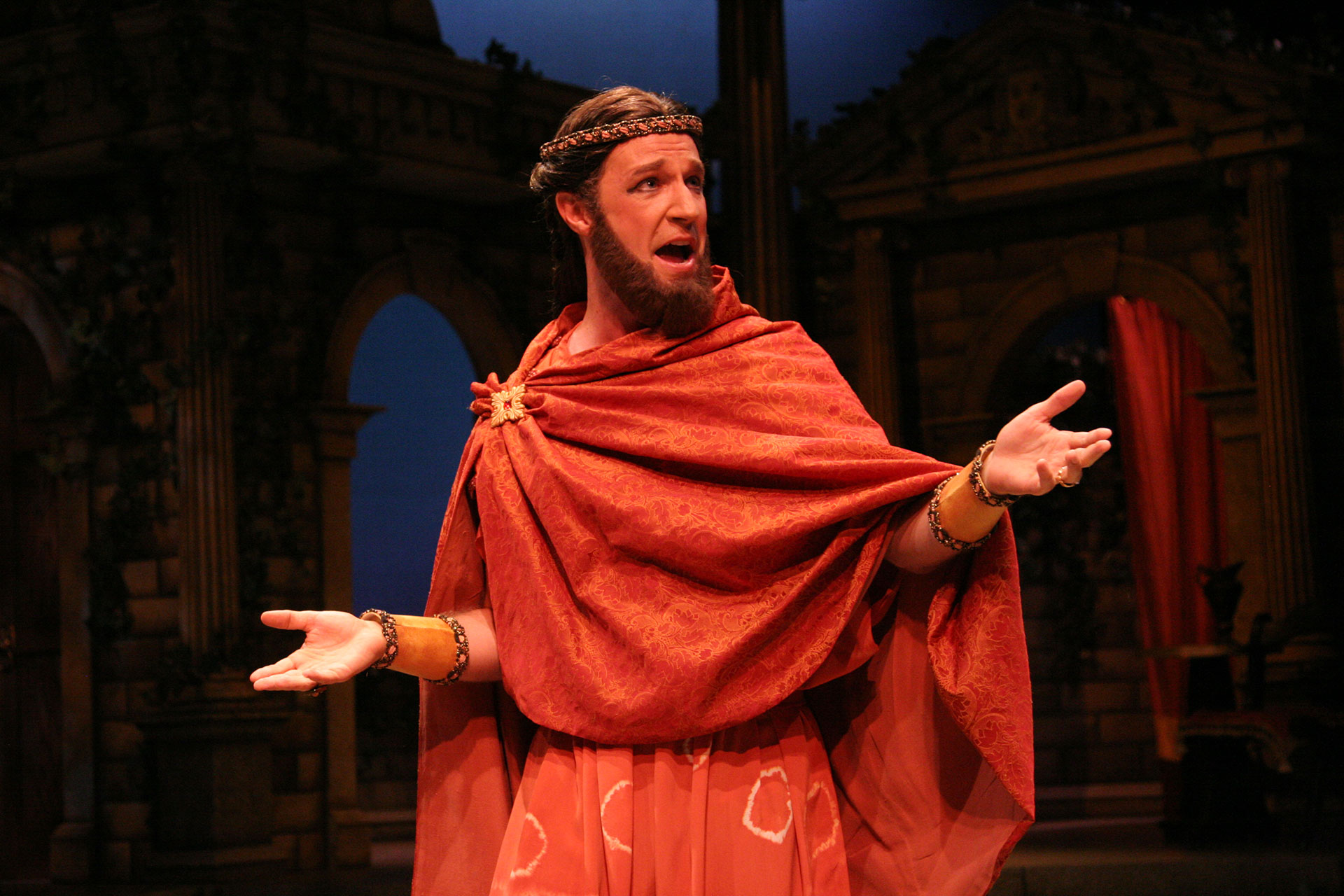 As Antipholus of Ephesus in THE COMEDY OF ERRORS at Orlando Shakespeare Theatre. Photo by Rob Jones.