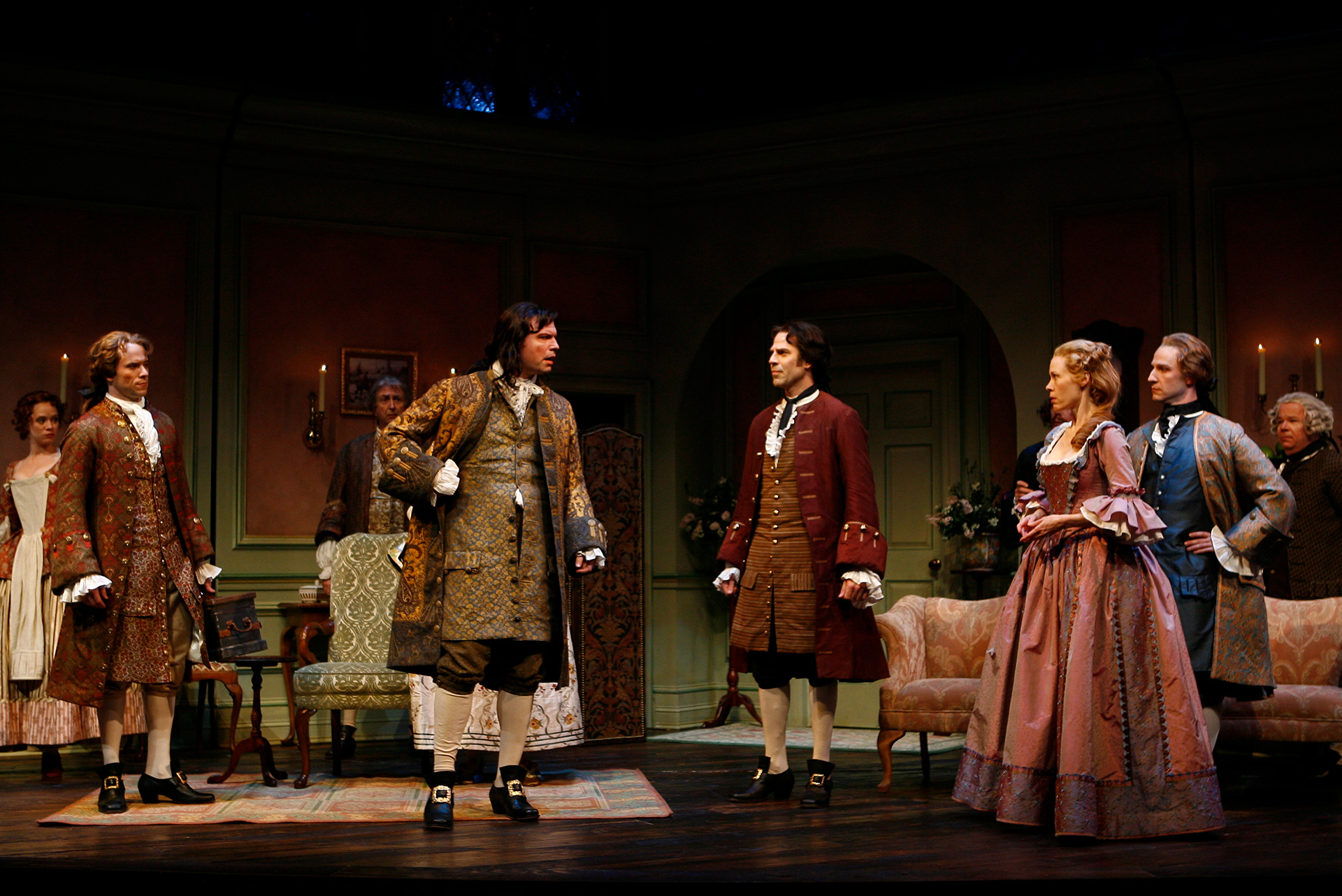 With the cast of THE BEAUX' STRATAGEM at the Shakespeare Theatre Company. Photo by Carol Rosegg.