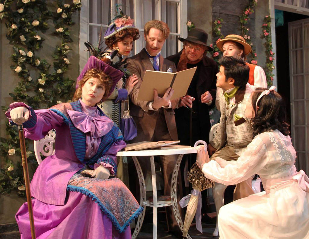 As John Worthing, with the cast of THE IMPORTANCE OF BEING EARNEST, at Perseverance Theatre. Photo by Akiko Nishijima Rotch