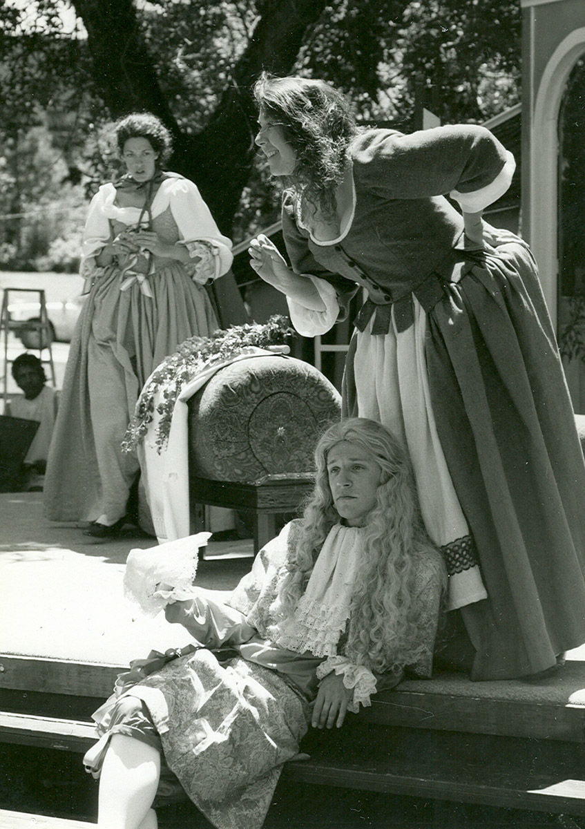 As Sparkish, with Annie Butler and Susan Felder, in Montana-Shakespeare-in-the-Parks' THE COUNTRY WIFE.
