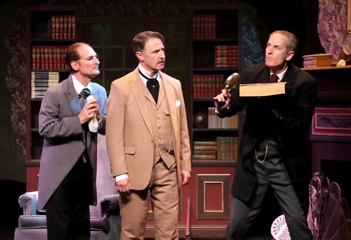 As Dr. Watson, with Marc Geller as Dr. Mortimer and Jerry Lloyd as Sherlock Holmes in KEN LUDWIG'S BASKERVILLE: A SHERLOCK HOLMES MYSTERY at Sierra Repertory Theatre. Photo by Jerry Lee.